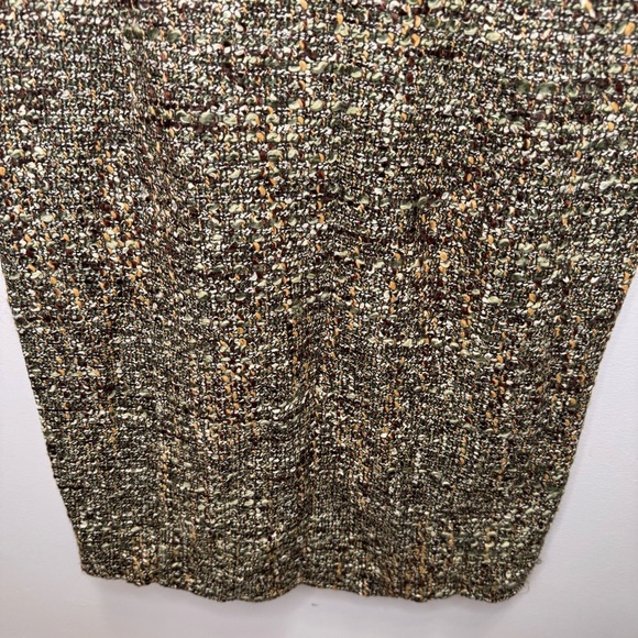 Talbots Women's Sheath Dress Green Tweed Sleeveless Lined Size 12P - Picture 5 of 12